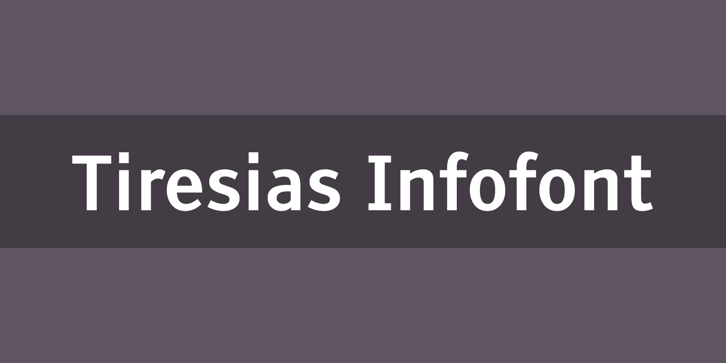 Tiresias Infofont